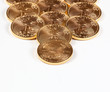 Receding stack of gold coins Receding stack of gold coins