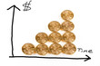 Gold coins forming a graph Gold coins forming a graph