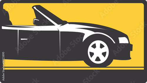 Illustration: Illustration of a symbol of car in a signboard Illustration of a symbol of car in a signboard