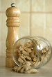 Pepper shaker and ginger roots