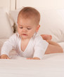 Baby discovers his hands