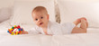 Cute baby and toy