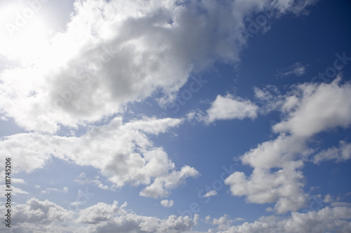 Photo: Clouds in sunny blue sky Clouds in sunny blue sky