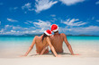 Photo: couple christmas tropical beach couple christmas tropical beach
