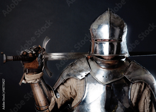 Photo: Great knight holding his sword Great knight holding his sword