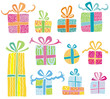 Colorful vector gift boxes