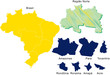 Vetor: Brasil, Região Norte, Estados Brasil, Região Norte, Estados