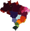 Vetor: Brasil, estados e capitais Brasil, estados e capitais