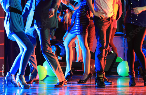 Night club dancing party