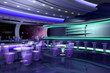 Illustration: 3D spaceship like bar or restaurant 3D spaceship like bar or restaurant