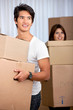 Couple moving