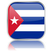 Cuban Square Flag Button (Cuba - vector with reflection) Cuban Square Flag Button (Cuba - vector with reflection)