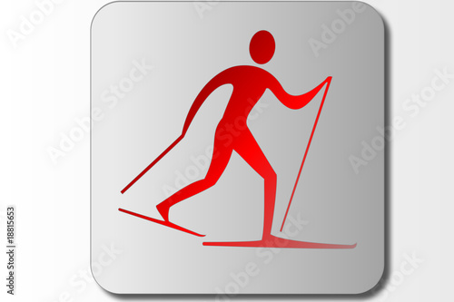 Illustration: Elegant ski symbol for logos, banners or Icons. Elegant ski symbol for logos, banners or Icons.