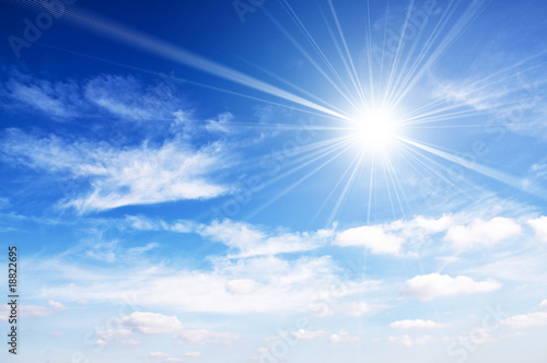 Photo: Sun and blue sky Sun and blue sky