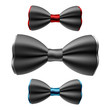 Vector: Set of bow ties. Vector illustration. Set of bow ties. Vector illustration.