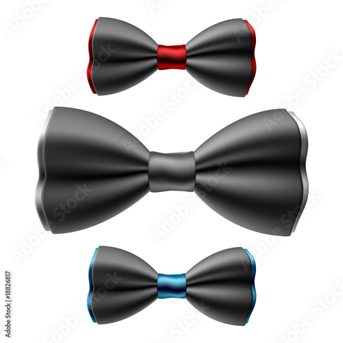 Vector: Set of bow ties. Vector illustration. Set of bow ties. Vector illustration.