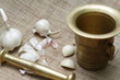 Classic pestle with garlic