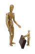 Child giving parent briefcase