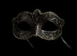 carnival mask isolated on black frontal