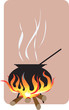 Illustration of cooking food in a pot Illustration of cooking food in a pot