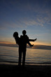 newlywed couple on the seashore newlywed couple on the seashore