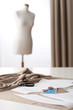 Fashion designer studio with professional equipment