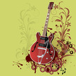 Abstract floral grunge guitar,background