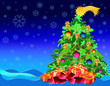 Christmas tree with presents