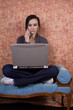 Teenager Studying on the Computer