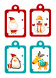 Christmas holiday tags vector illustration