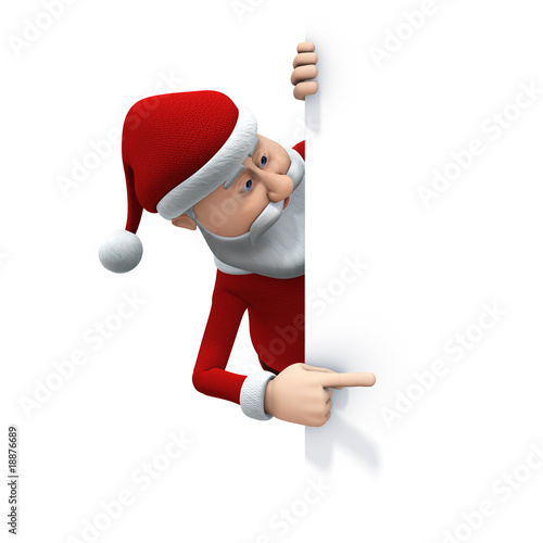 Illustration: santa pointing santa pointing