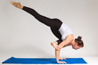 set of yogi girl doing exercise