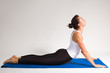 set of yogi girl doing exercise
