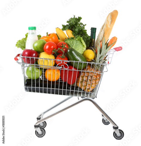 Photo: Full shopping trolley Full shopping trolley