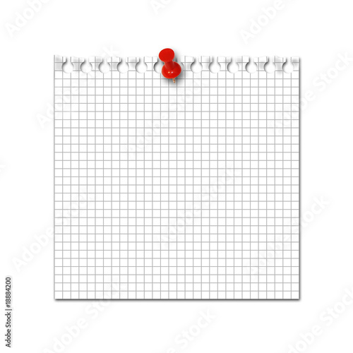 Notizzettel kariert mit pin