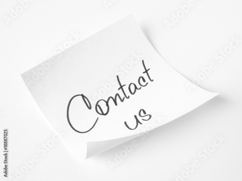 Photo: contact us handwritten message contact us handwritten message