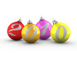 2010 isolated Christmas-tree decorations