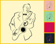 Live Jazz & Blues on post it note Live Jazz & Blues on post it note