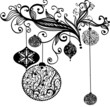 Ornate graphic Christmas illustration