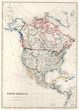 Old map of North America, Alaska as Old map of North America, Alaska as