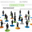 Conection of business people