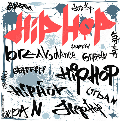hip-hop graffiti vector urban