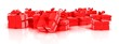 paquets cadeaux rouges paquets cadeaux rouges