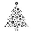 Weihnachtsbaum Schneeflocken