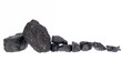 isolated  coal, carbon nuggets