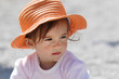 Photo: Baby girl with orange hut Baby girl with orange hut