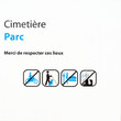 Panneau cimetière parc