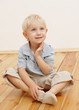 sitting little boy
