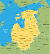 Vector color map of Baltic states