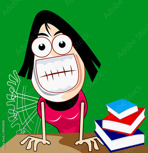 Illustration: Illustration of a lady standing with anger Illustration of a lady standing with anger